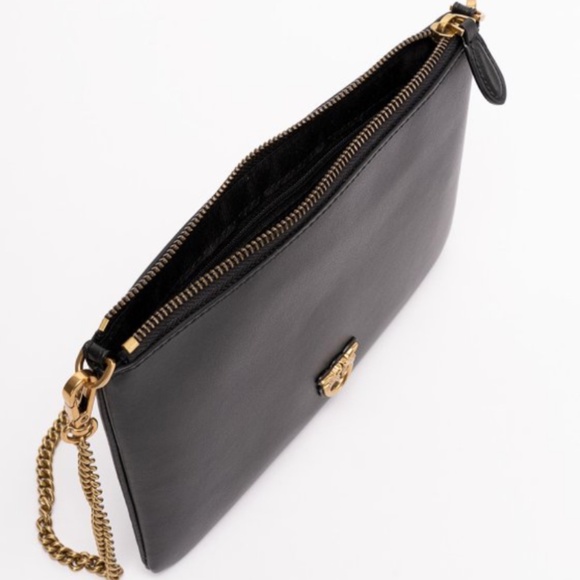 Classic Dimply Pinko Flat Bag Black - Picture 6 of 8